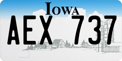 IA license plate AEX737
