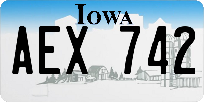 IA license plate AEX742