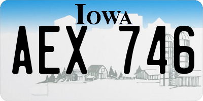 IA license plate AEX746