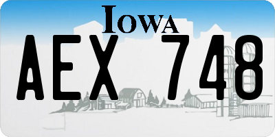 IA license plate AEX748
