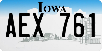 IA license plate AEX761