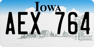 IA license plate AEX764