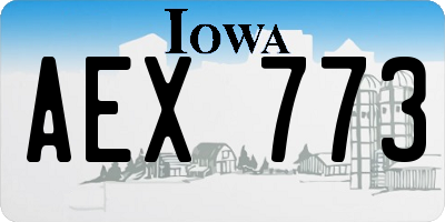 IA license plate AEX773