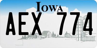 IA license plate AEX774