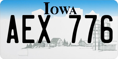 IA license plate AEX776