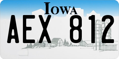 IA license plate AEX812