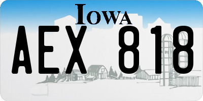 IA license plate AEX818