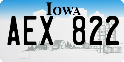 IA license plate AEX822