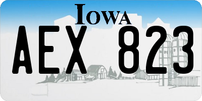 IA license plate AEX823