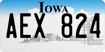 IA license plate AEX824
