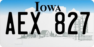 IA license plate AEX827