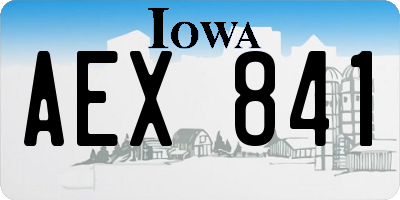IA license plate AEX841