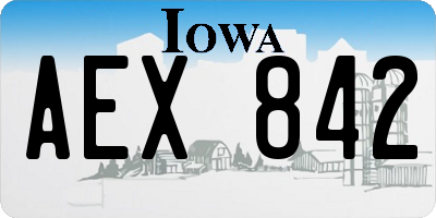 IA license plate AEX842