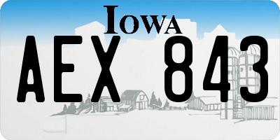 IA license plate AEX843