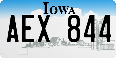 IA license plate AEX844