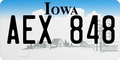 IA license plate AEX848