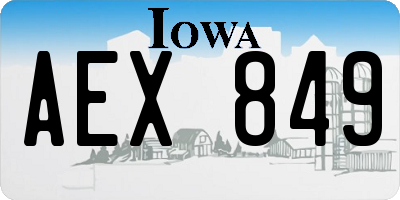 IA license plate AEX849