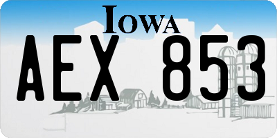 IA license plate AEX853