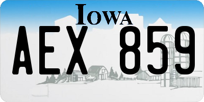 IA license plate AEX859