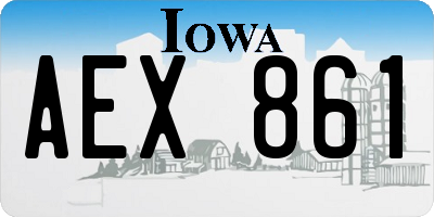 IA license plate AEX861