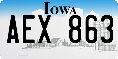 IA license plate AEX863