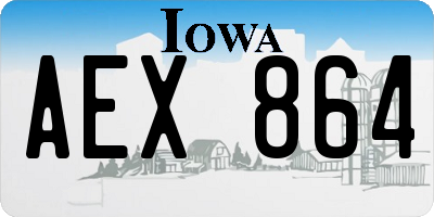 IA license plate AEX864