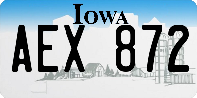 IA license plate AEX872