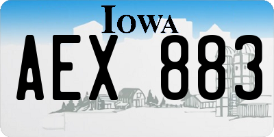 IA license plate AEX883