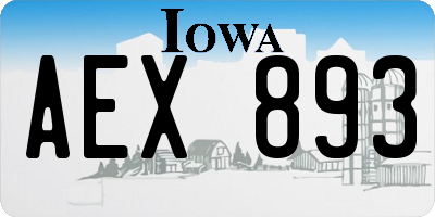 IA license plate AEX893