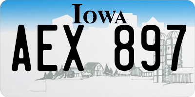 IA license plate AEX897