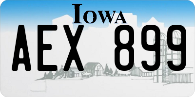 IA license plate AEX899
