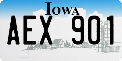 IA license plate AEX901