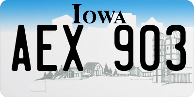 IA license plate AEX903