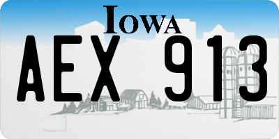 IA license plate AEX913