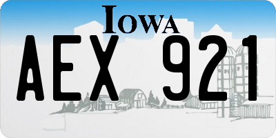 IA license plate AEX921
