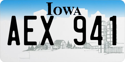 IA license plate AEX941