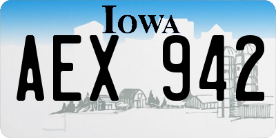IA license plate AEX942