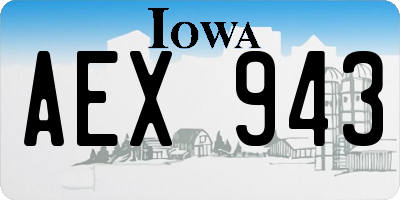 IA license plate AEX943