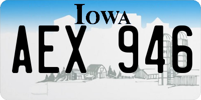 IA license plate AEX946