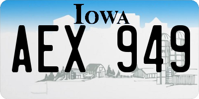 IA license plate AEX949