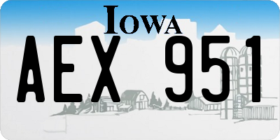 IA license plate AEX951
