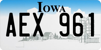 IA license plate AEX961