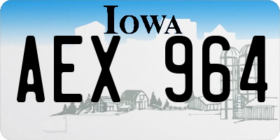 IA license plate AEX964