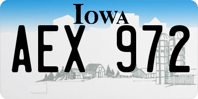 IA license plate AEX972