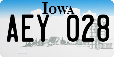 IA license plate AEY028