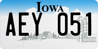 IA license plate AEY051