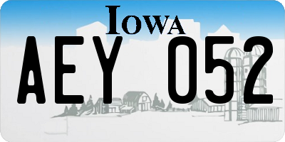 IA license plate AEY052