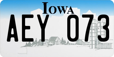 IA license plate AEY073