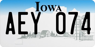 IA license plate AEY074