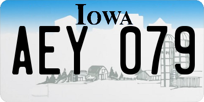 IA license plate AEY079